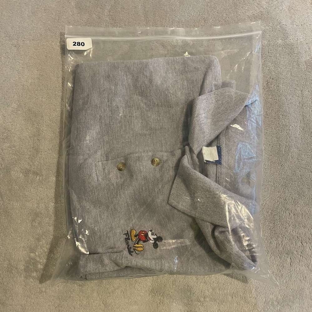 Disney Shirt Men XL Gray Mickey‎ Mouse Florida Polo Lightweight Vacation Casual - Picture 8 of 8